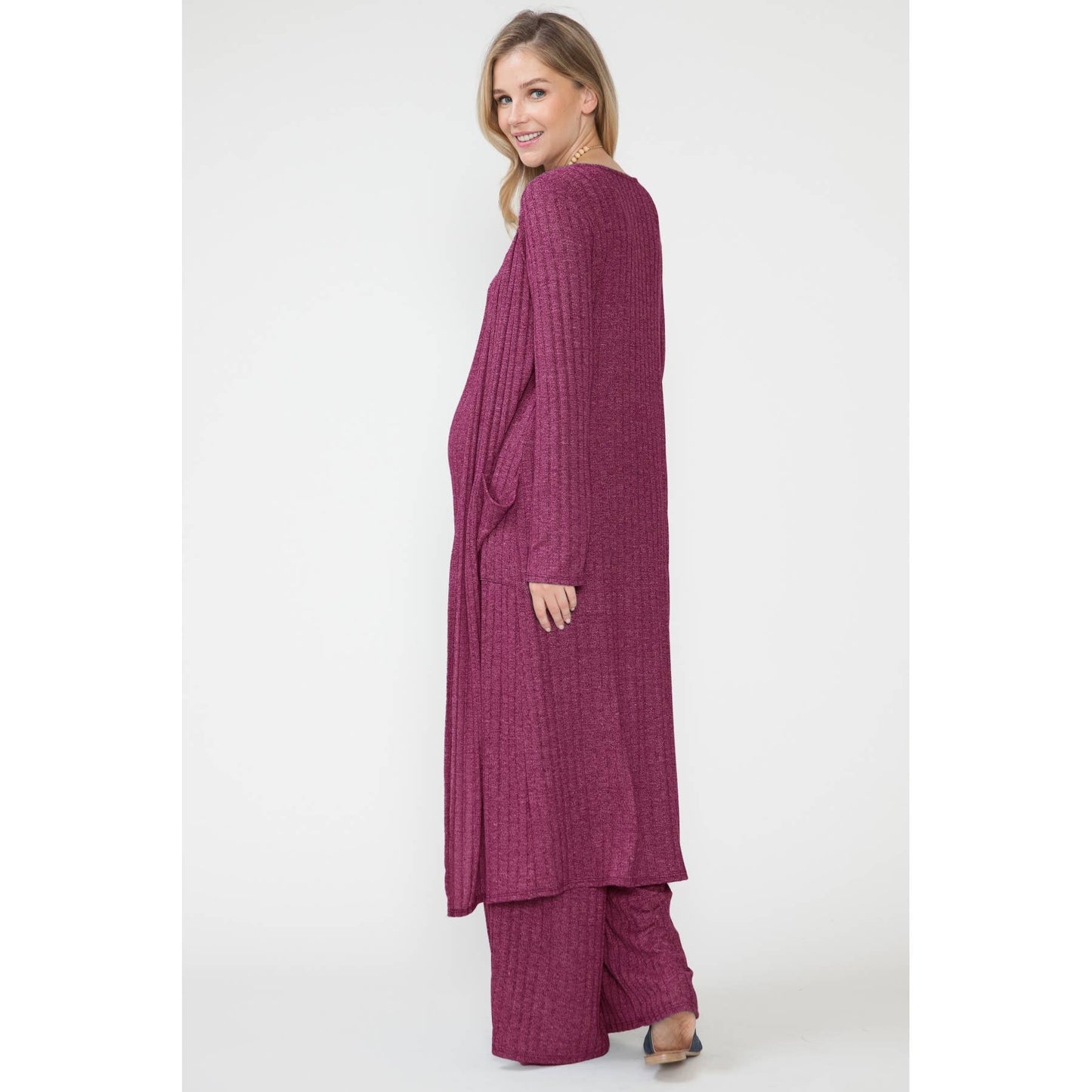 Maternity Maxi Jumpsuit & Long Cardigan | 2 pc Set|