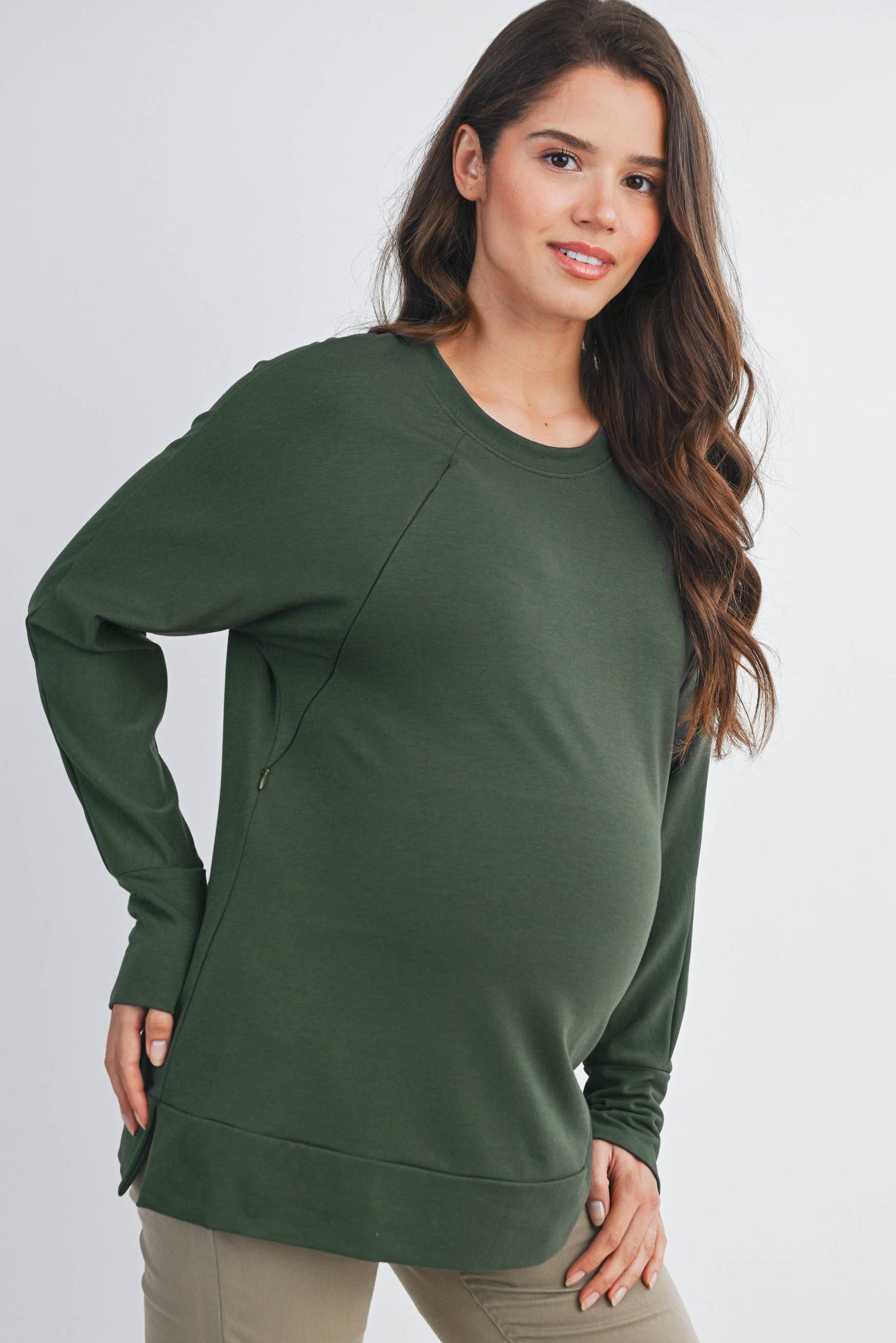 Seri Side Zip Maternity Nursing Pullover