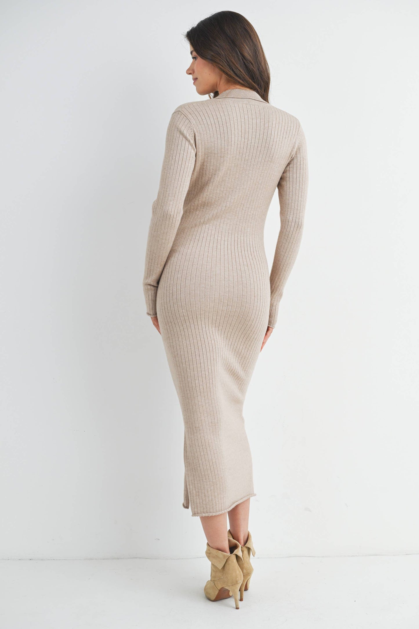 Carli Collared Midi Maternity Dress