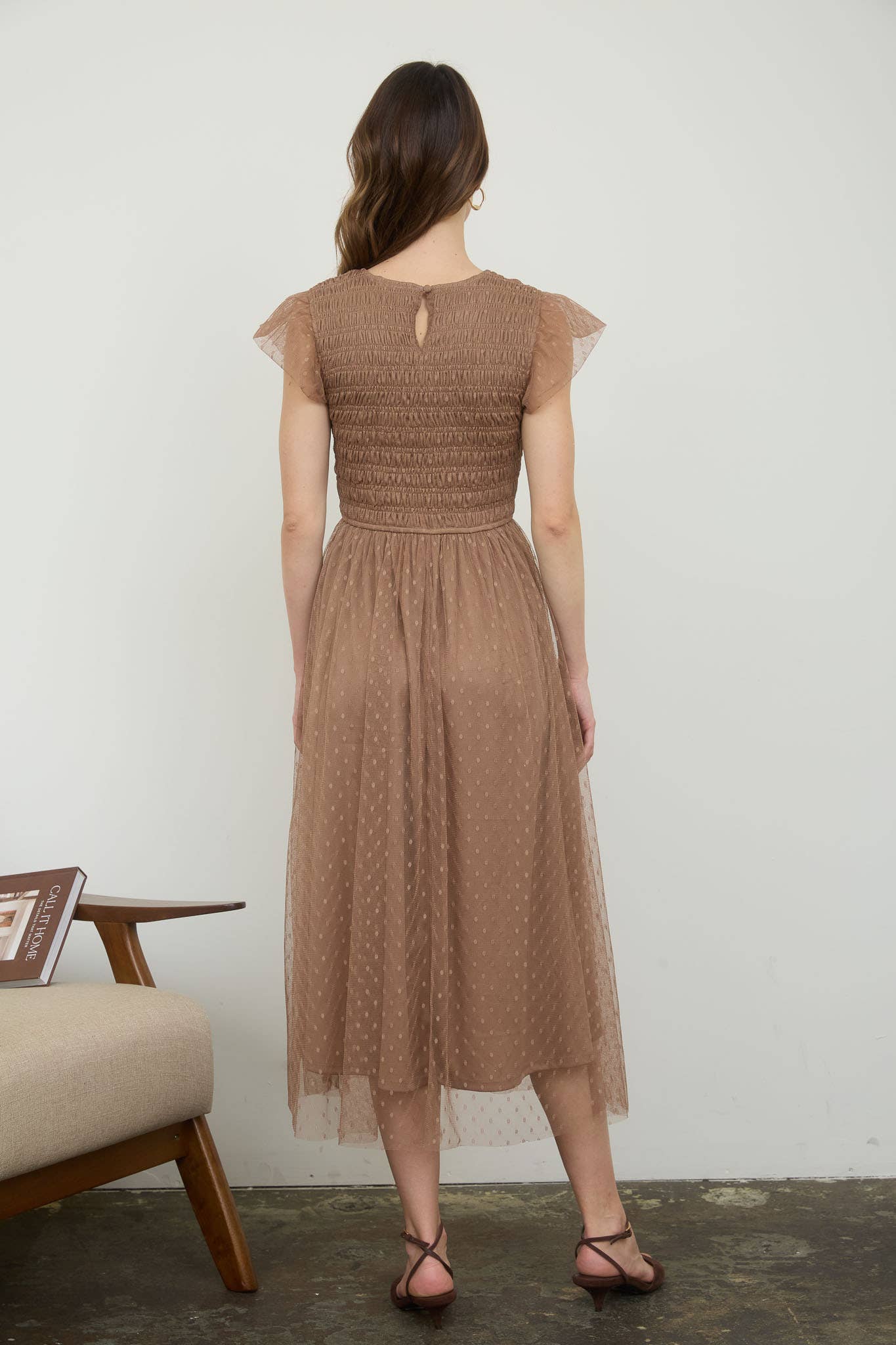 Aniston Smocked Midi Dress