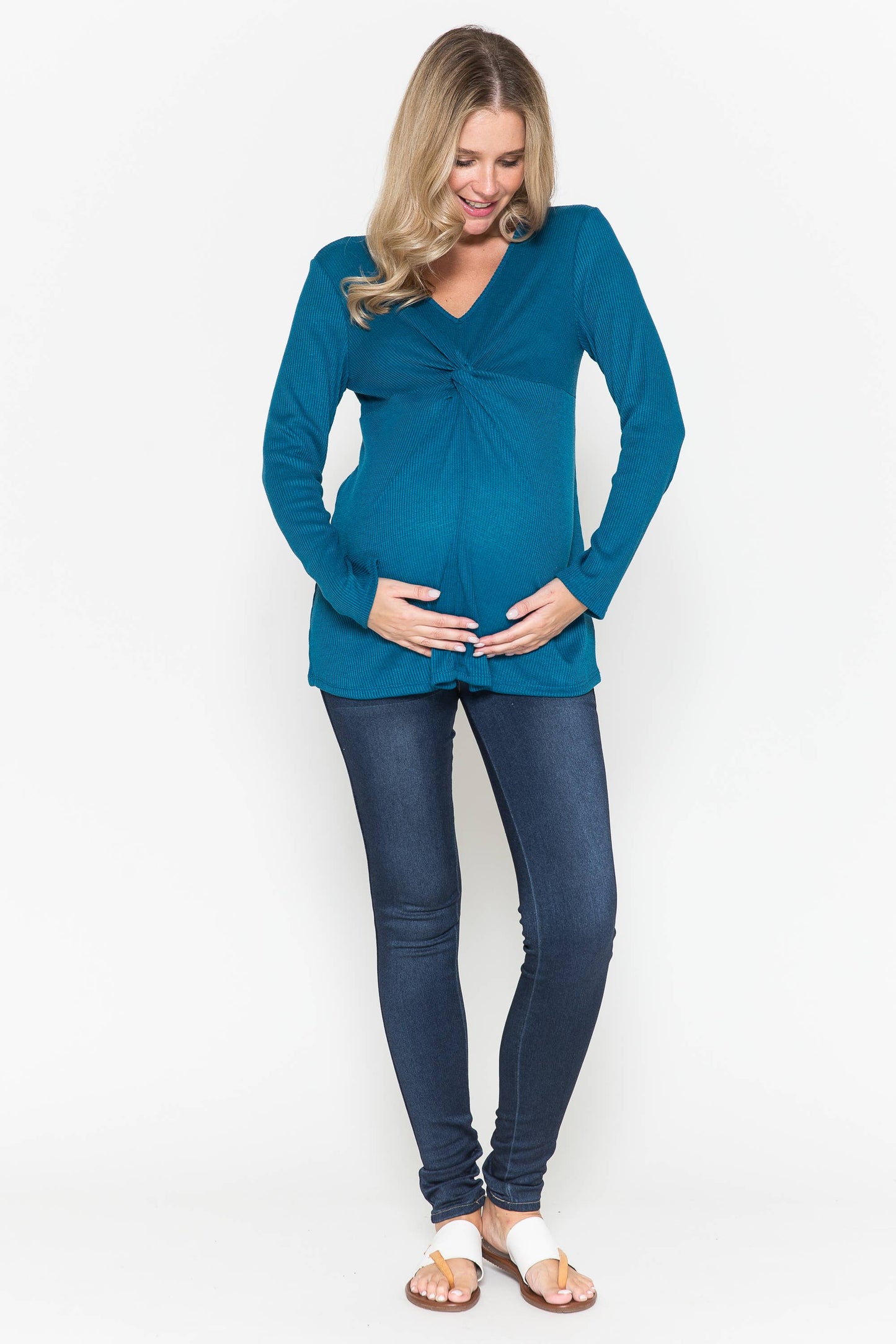 Maternity V-Neck Rib top