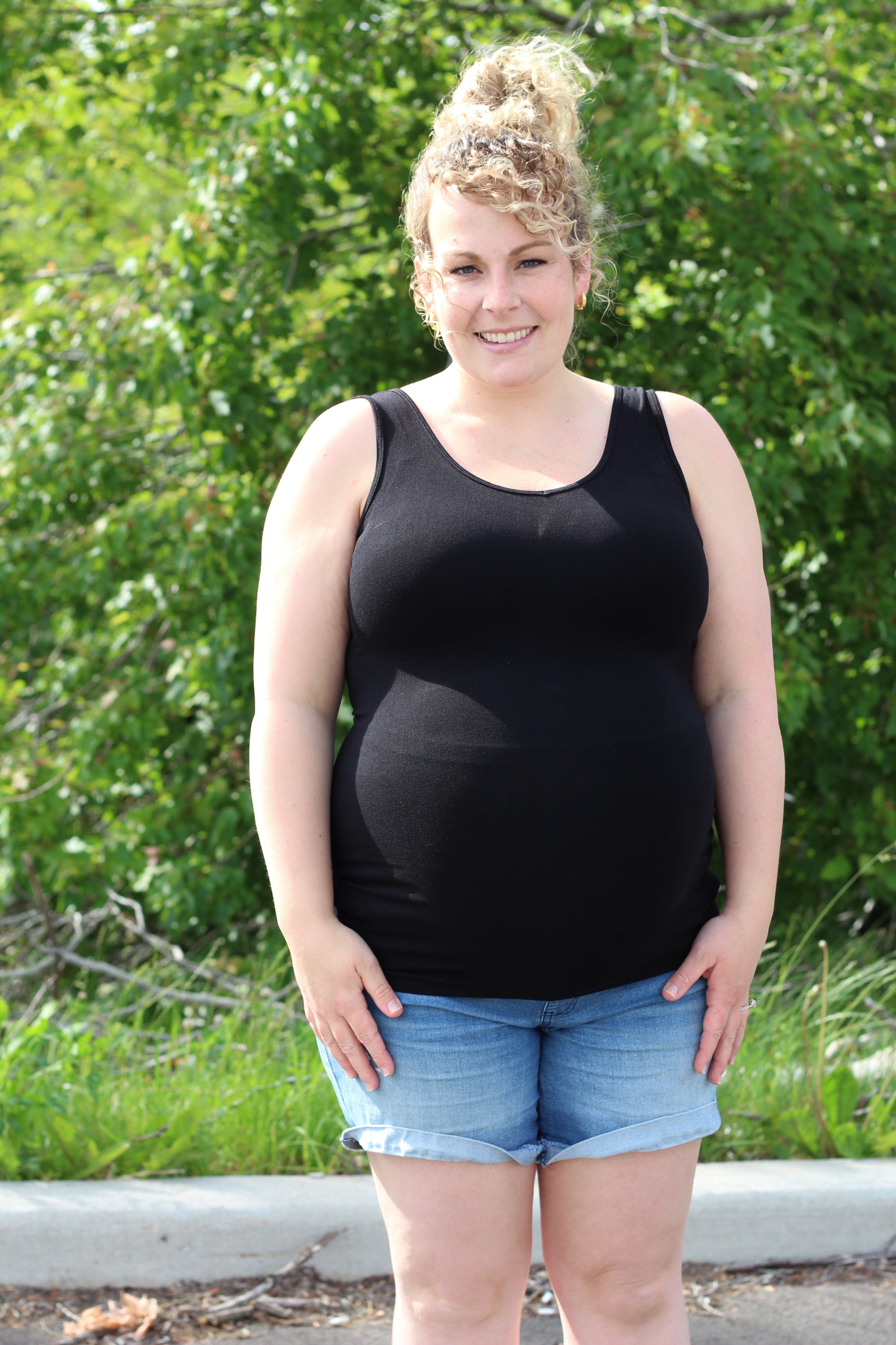 Bamboo Fitted Tank Top, C'est Moi, Carry Maternity