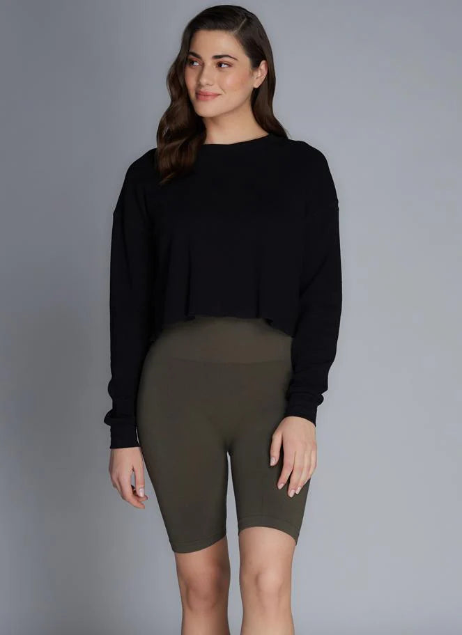 C’est Moi| RIB HIGH WAISTED BIKER SHORTS