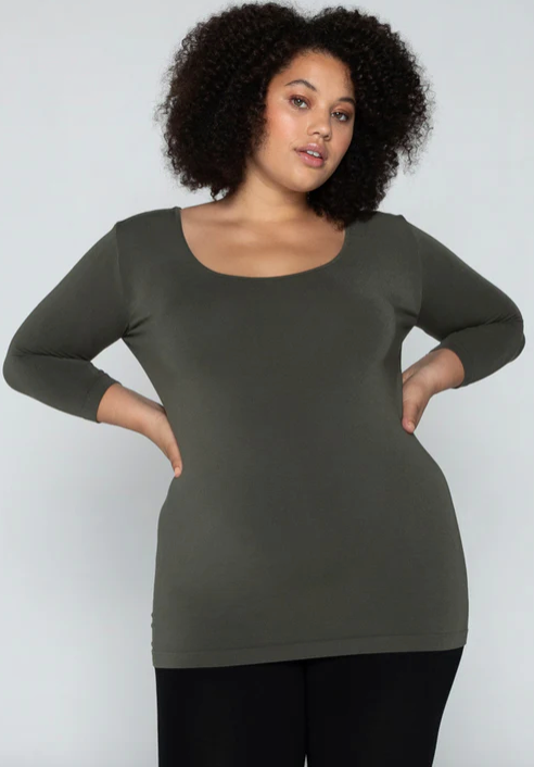 C'est moi| Bamboo 3/4 Sleeve | Curvy Collection (14-22)