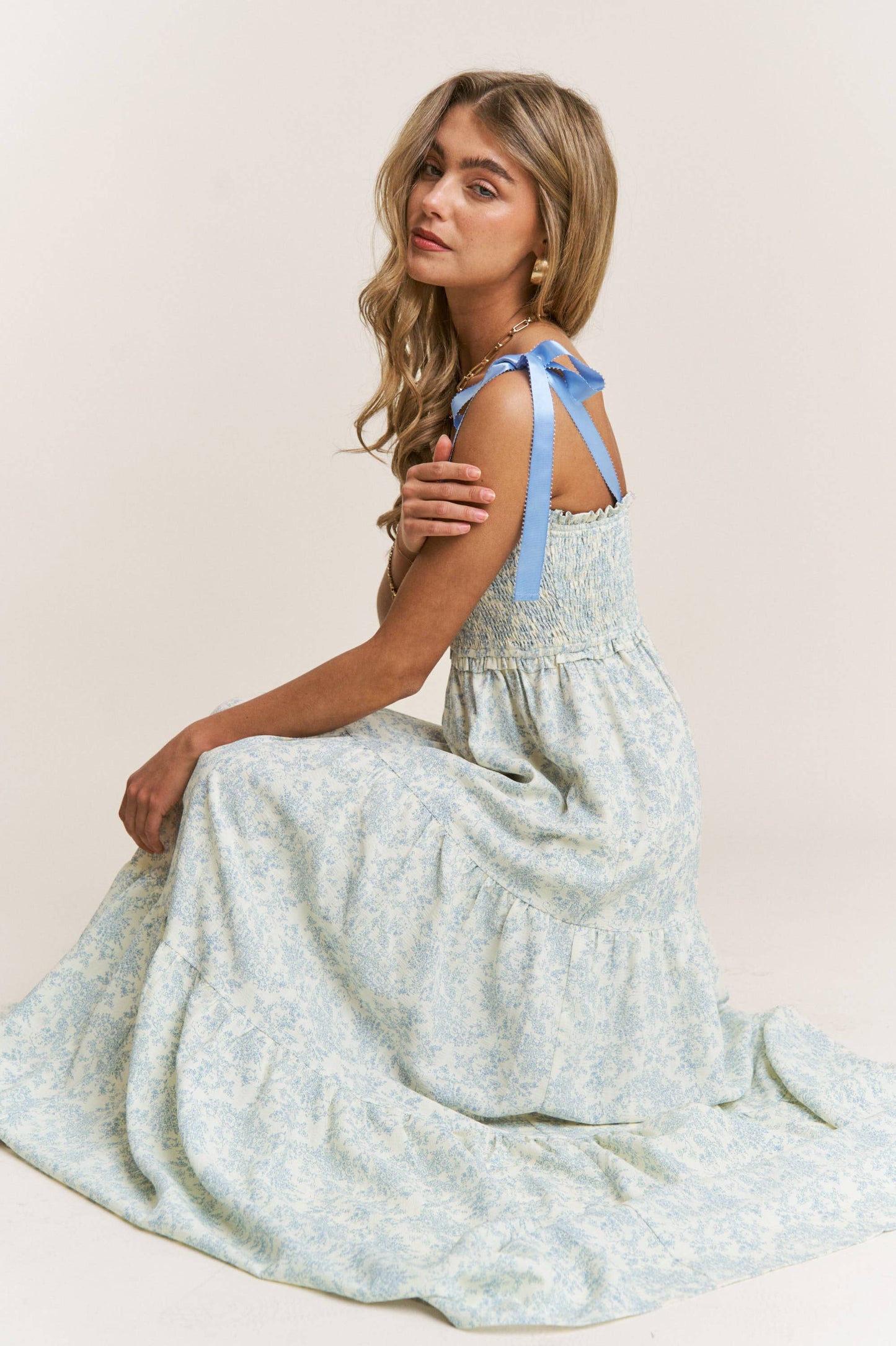 Luxe Floral Tiered Maxi Dress | Transitional