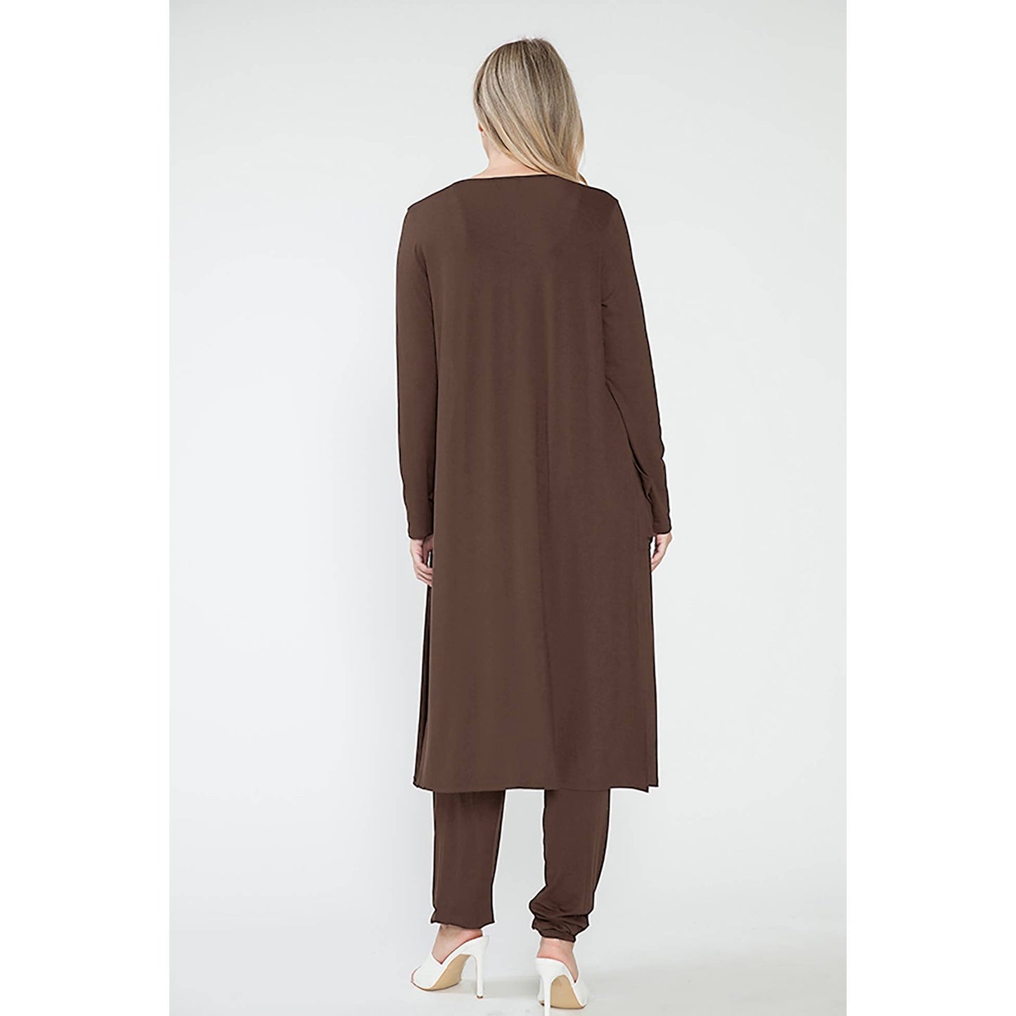 Maternity Jumpsuit & Long Cardigan Set |3 pc | Grey