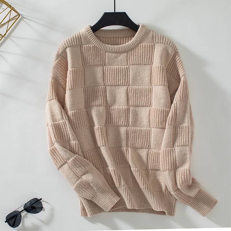 Chels Checkered Knit Sweater