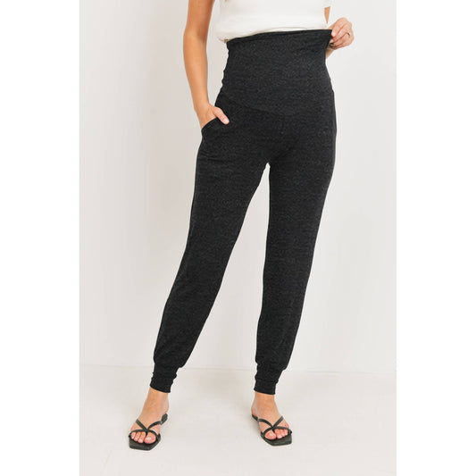 Foldover Maternity Knit Jogger Pants