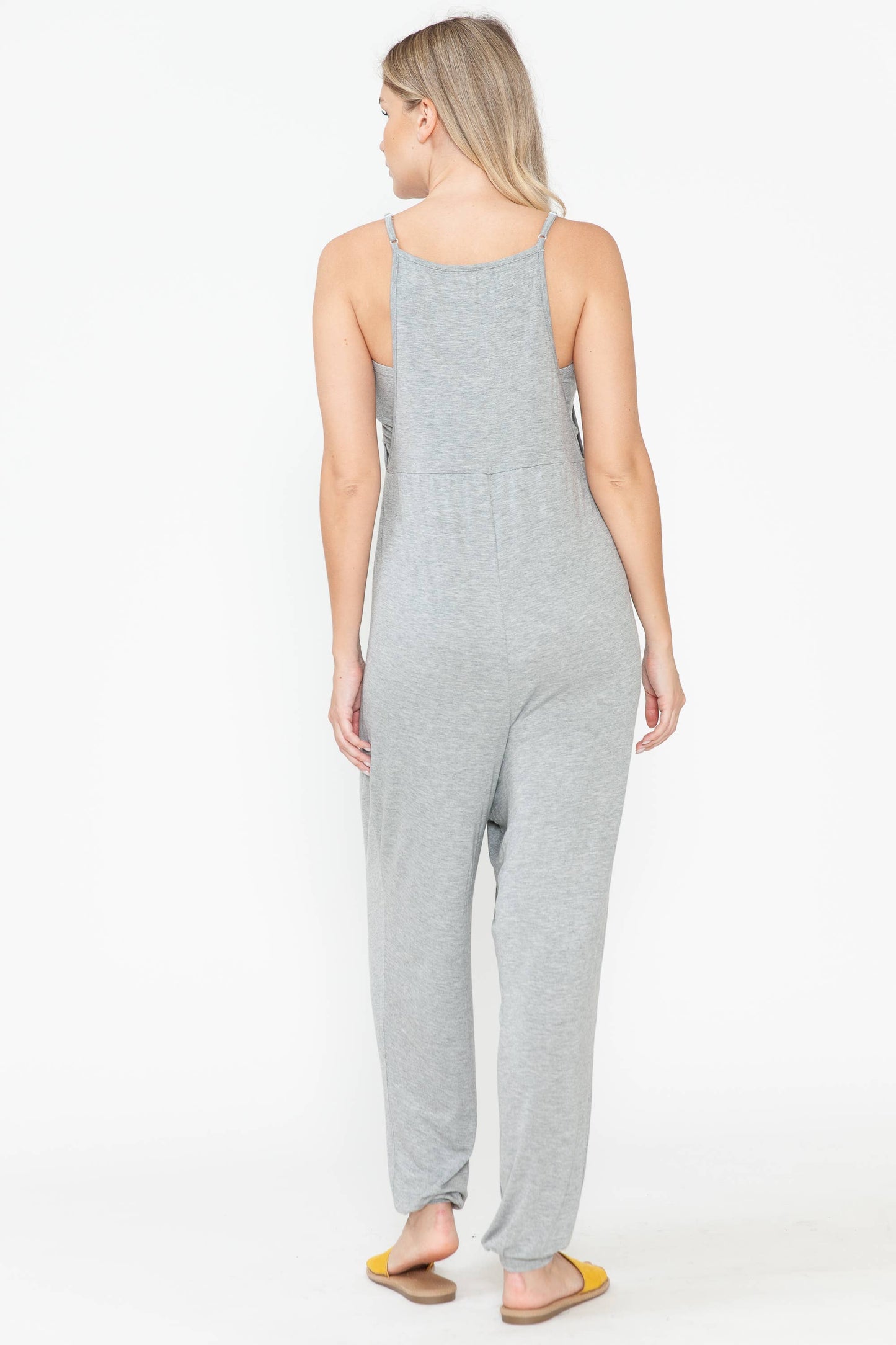 Maternity Jumpsuit & Long Cardigan Set |3 pc | Grey