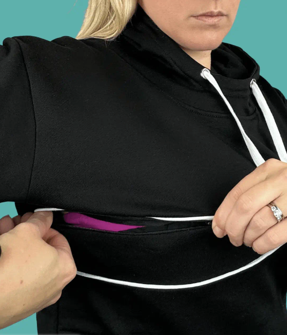 Oversized Hidden Zipper Nursing Hoodie – MUMS