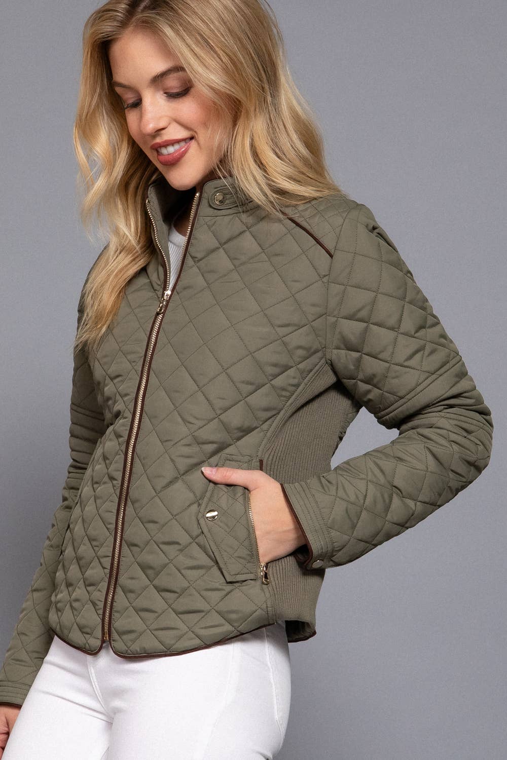 Quilted Bomber Jacket