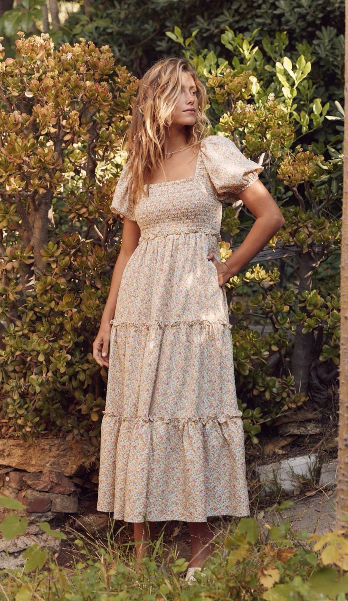 FLORA TIERED MAXI DRESS