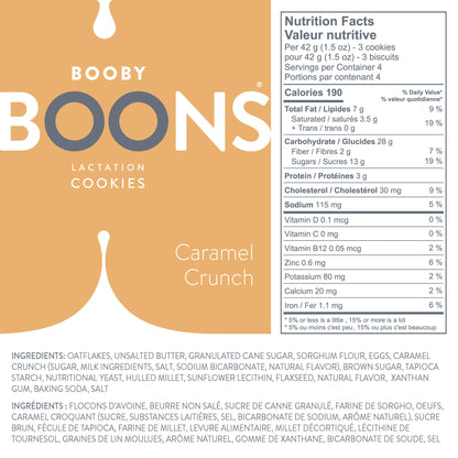 Booby Boons Lactation Cookies || Caramel Crunch