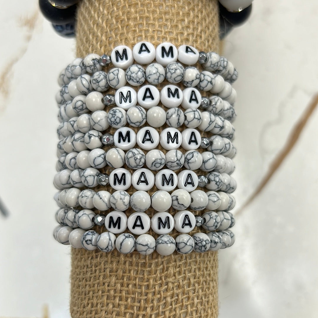 LoveBites MAMA marble stacking bracelet