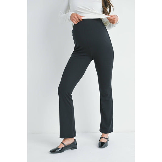 High-Rise Ribbed Pants | Maternity