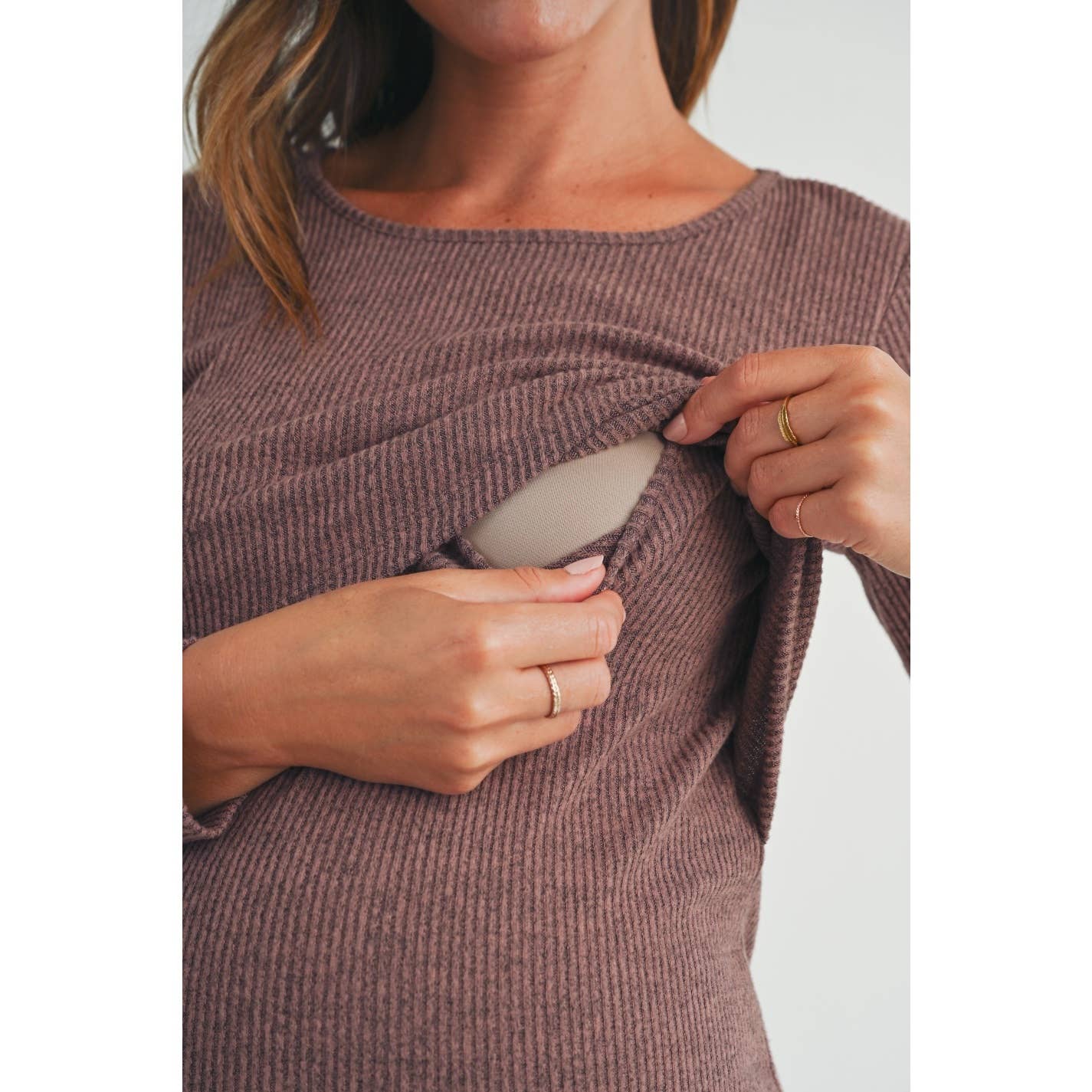 Donna Double Layer Nursing/Maternity Top