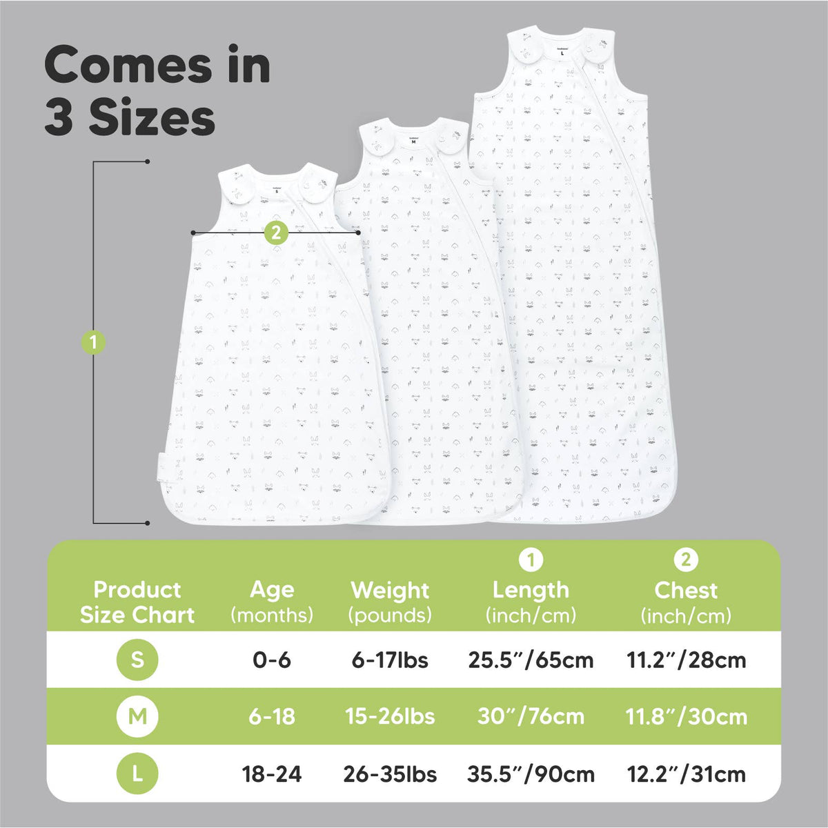 KeaBabies Sooth Sleep Sack Gender Neutral