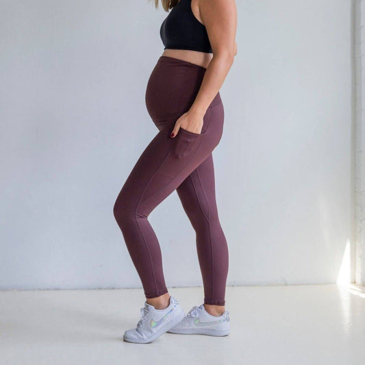 Lux Maternity Legging - Fossil