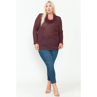 Maternity Cowl Neck Top | CURVY|