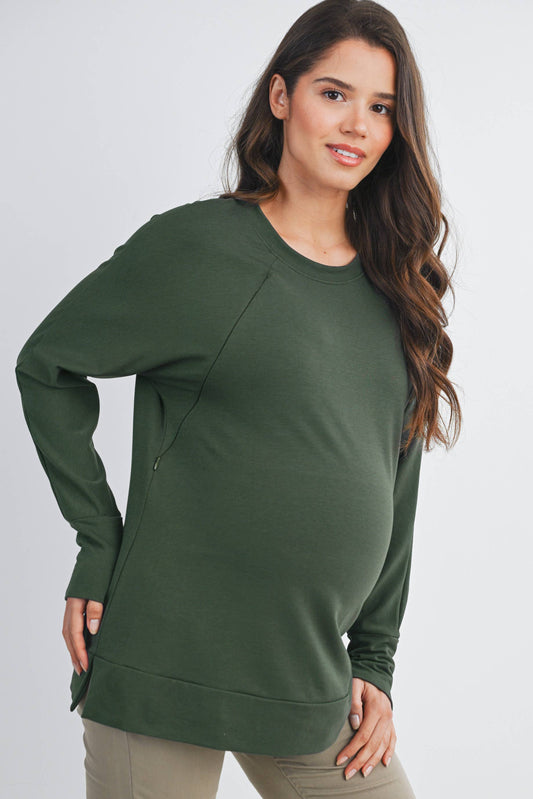 Seri Side Zip Maternity Nursing Pullover