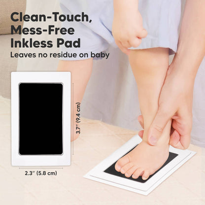 4Pk Inkless Ink Pad, Baby Footprint Kit, Dog Paw Print Kit: Jet Black / Regular