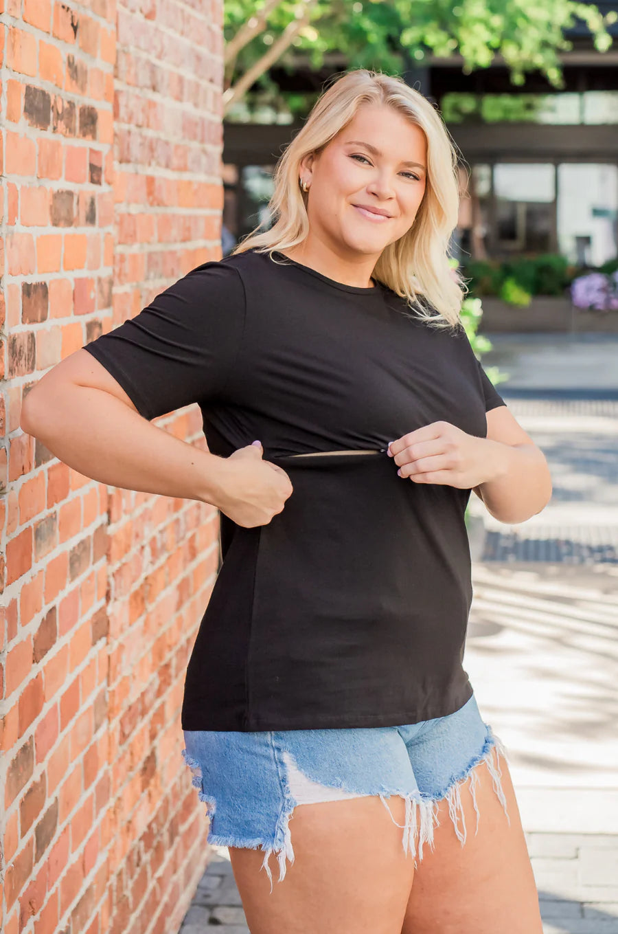 Zipper Breastfeeding T-Shirts