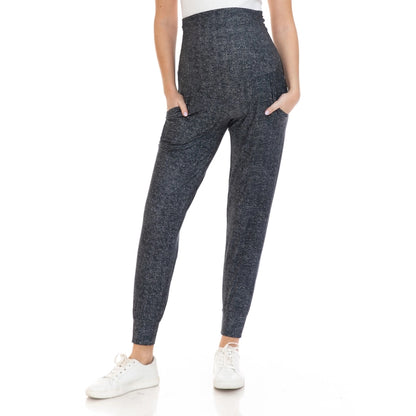 Butter Soft Maternity Jogger | Slate | Chevron