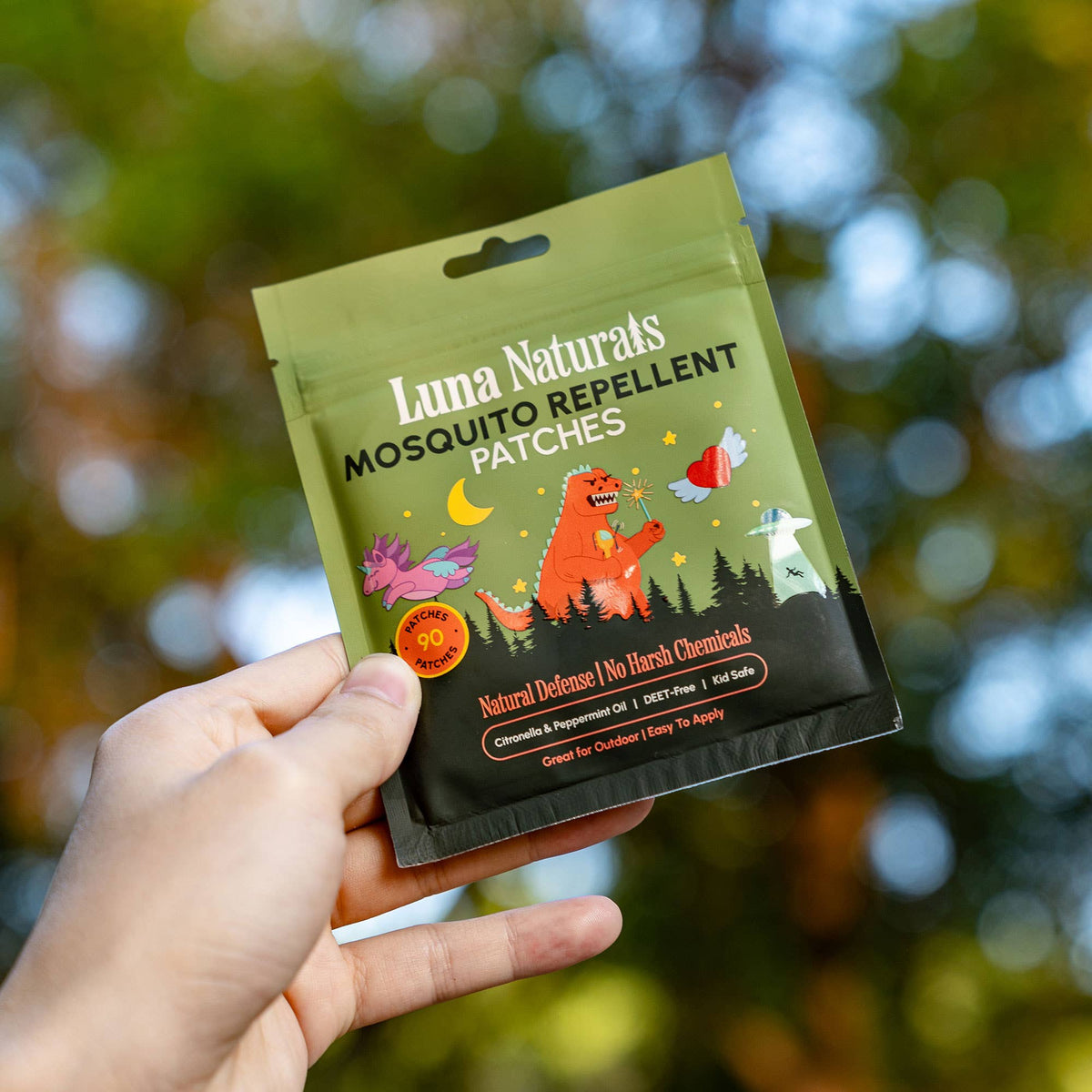Kids Mosquito Repellent Patches | Fresh & Herbal | 90 Pack