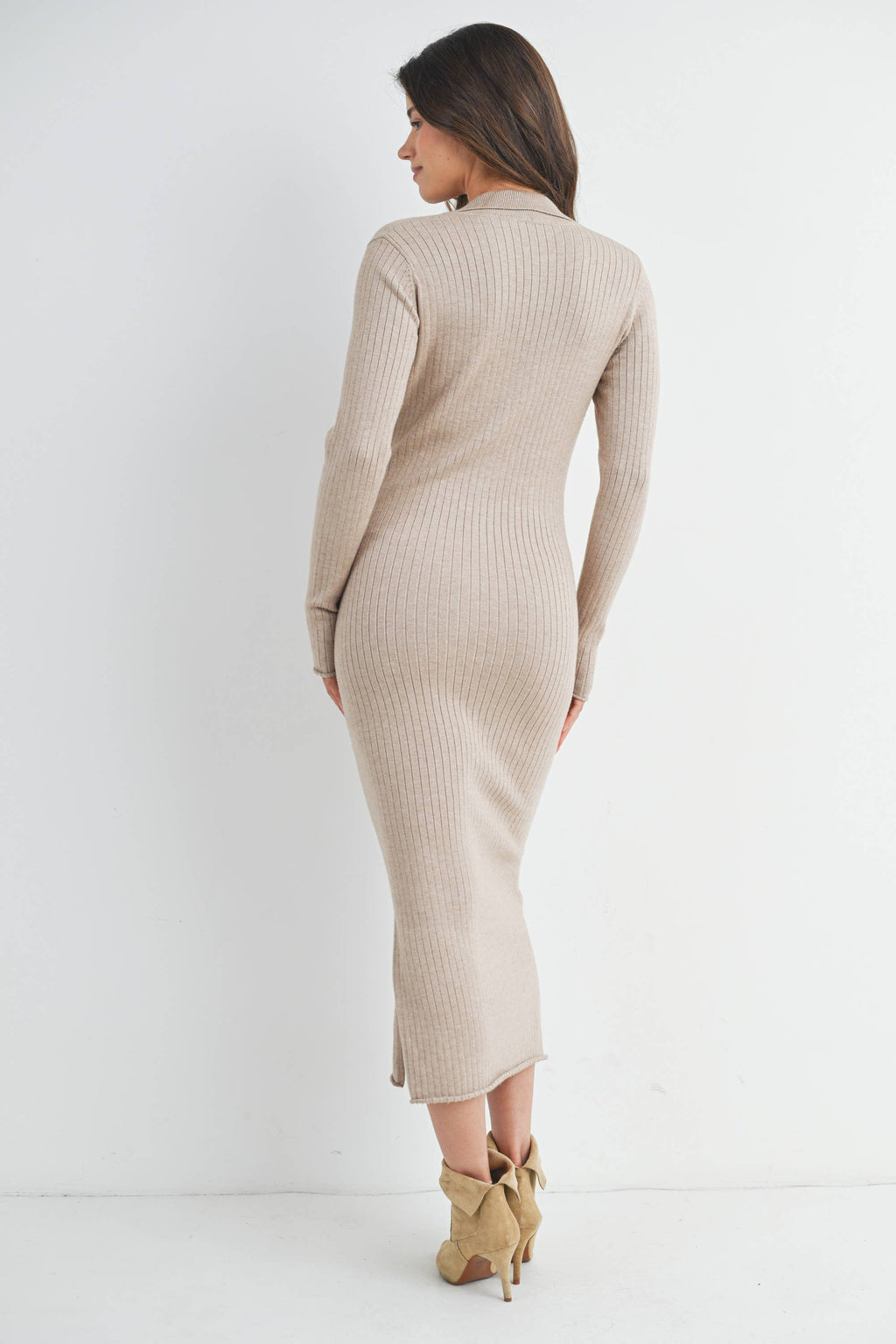 Carli Collared Midi Maternity Dress