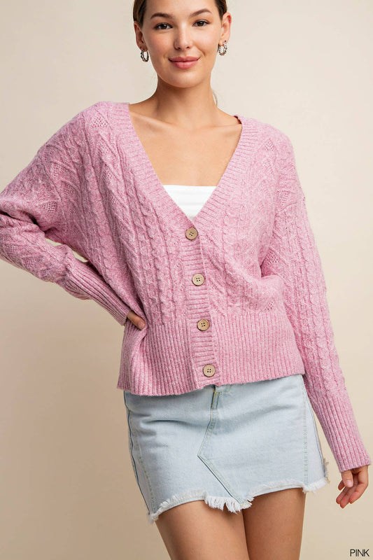 Taylor Cable Knit Cardigan | Regular Fit |