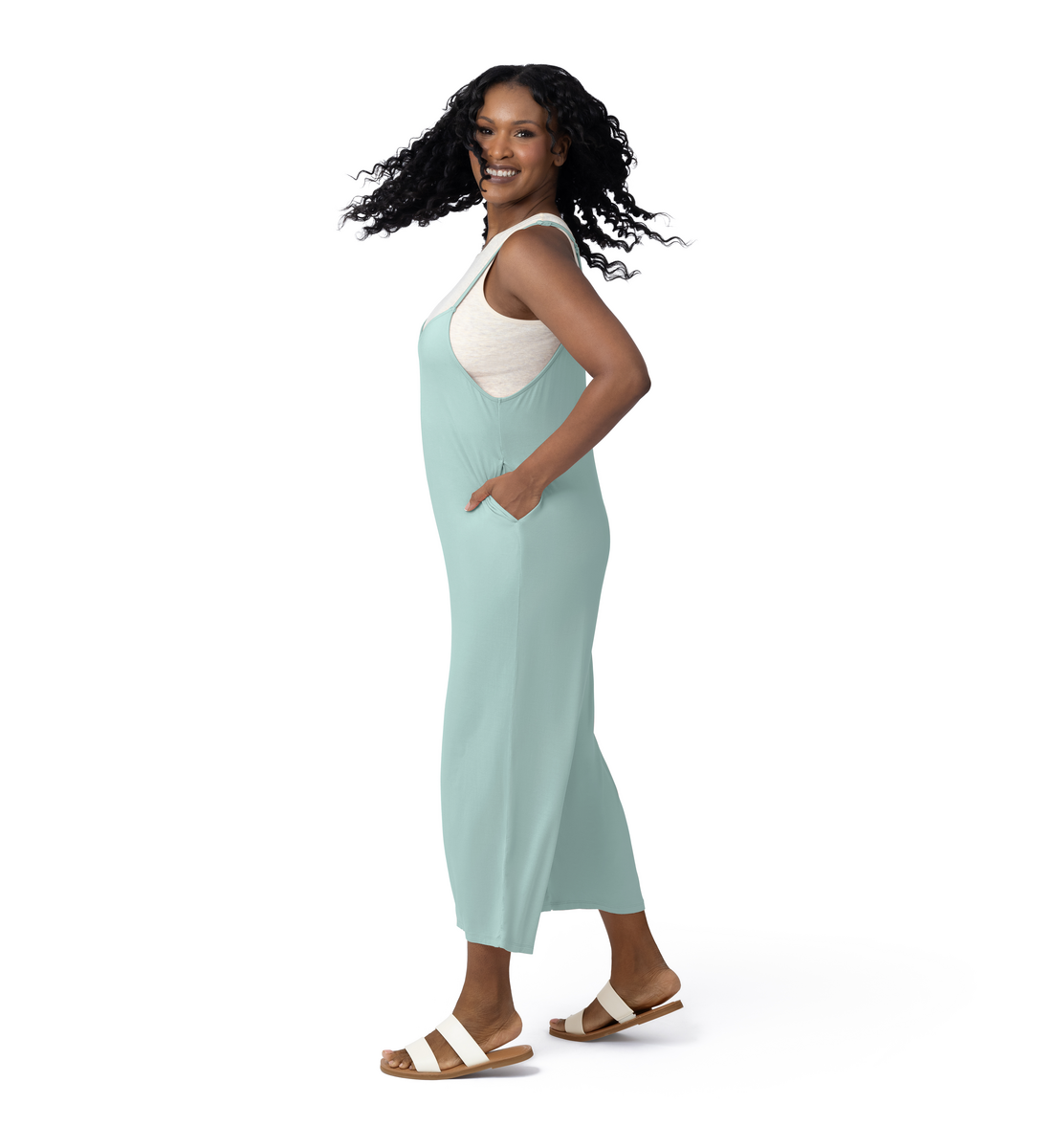 Charlie Maternity & Nursing Romper: Blue Green