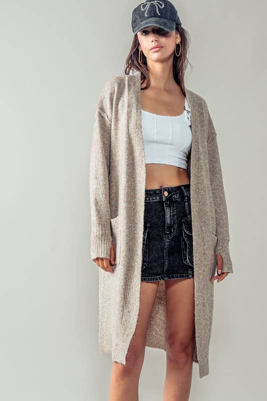 Olivia Light Knit Cardigan | Oat