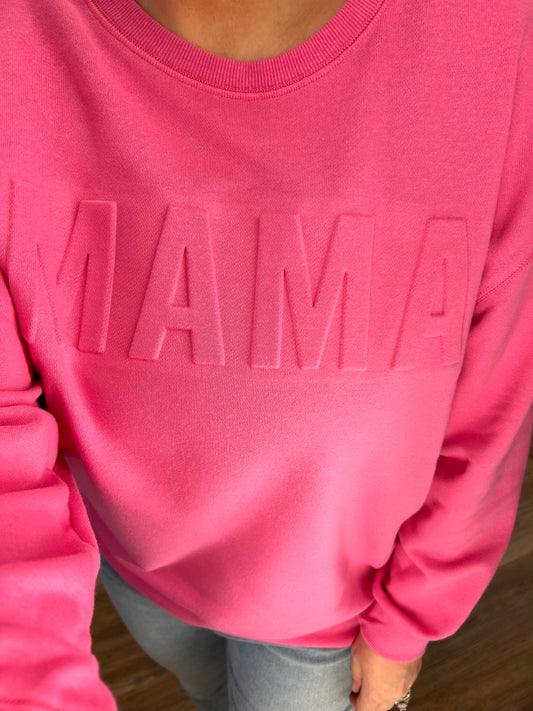 MAMA embossed crewneck