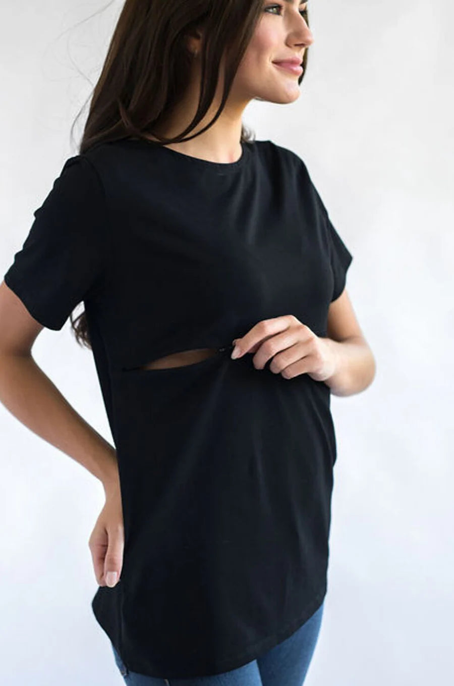 Zipper Breastfeeding T-Shirts