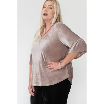 Curvy Velvet Corduroy Top