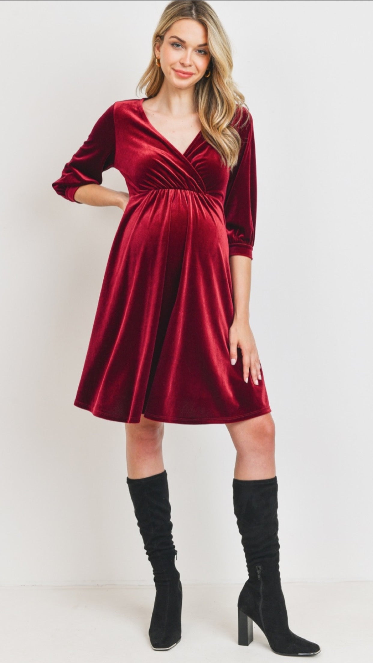 Velvet Baby Doll | maternity & nursing dress