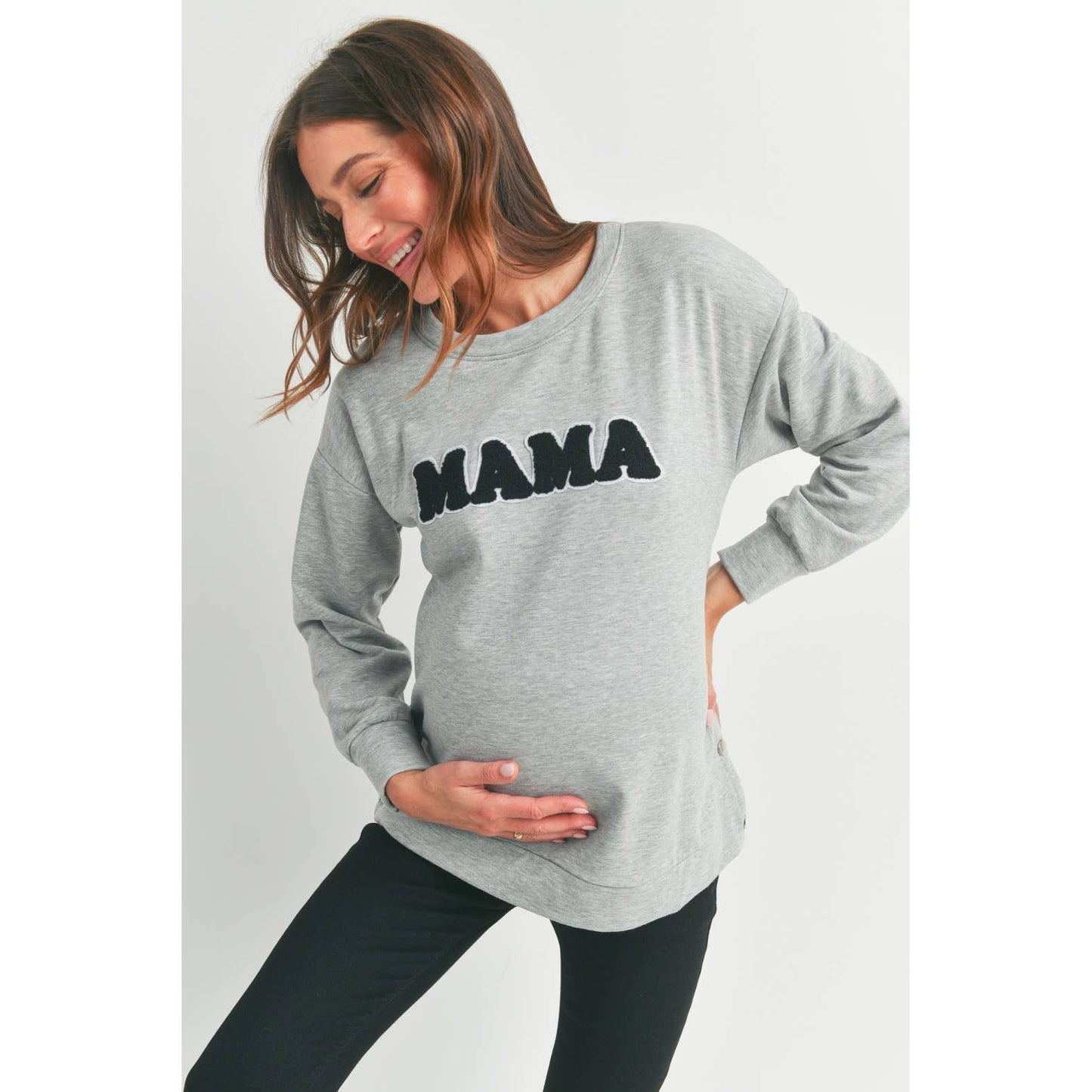 MAMA Crewneck Maternity Sweatshirt