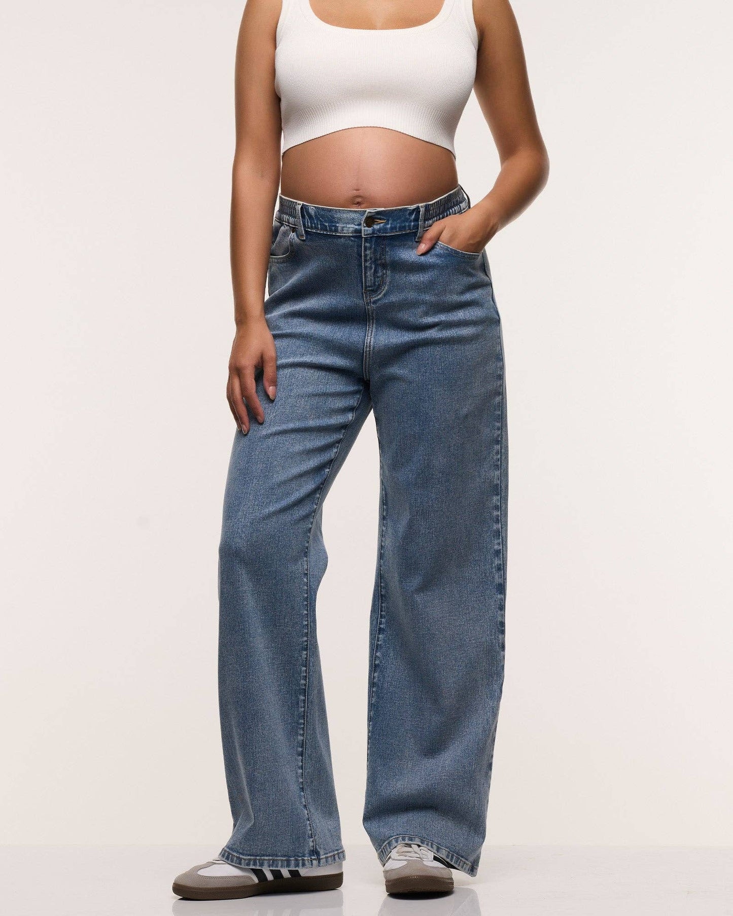 Moira Relaxed Wide Leg Maternity Jeans