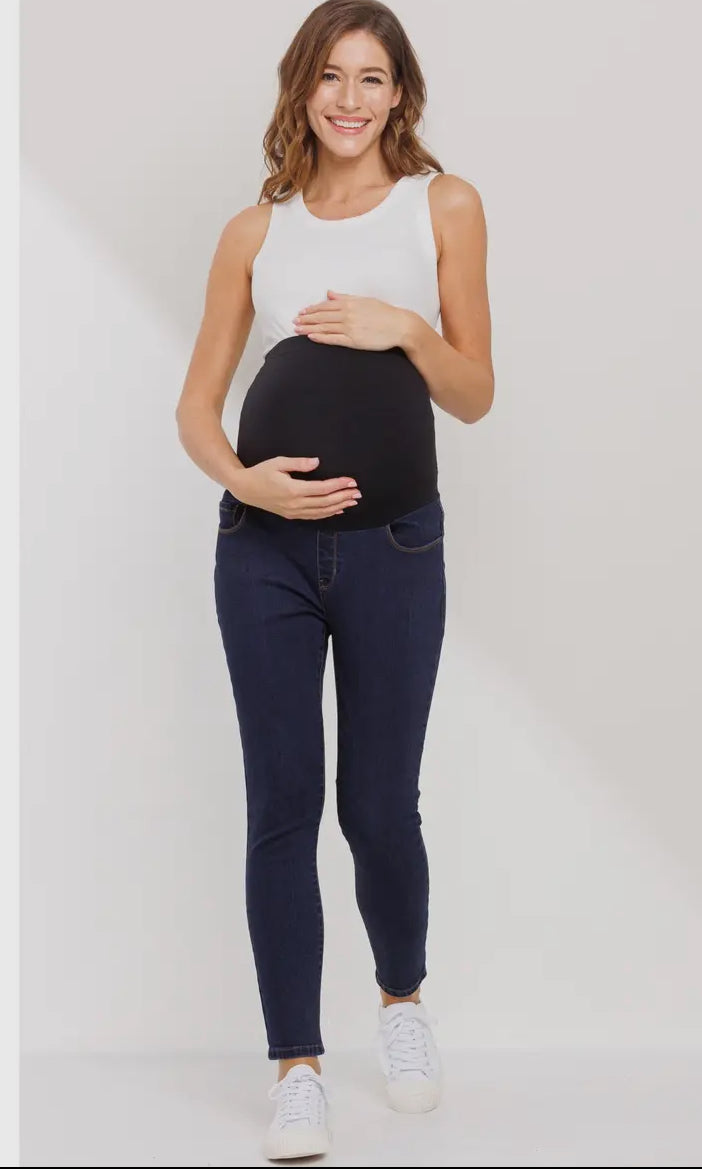 Stevie Maternity Skinny Jeans With Full Panel