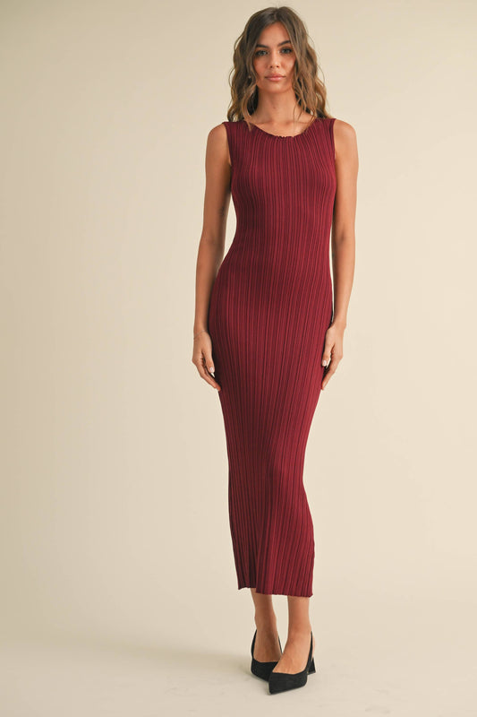 RIB KNITTED LONG DRESS