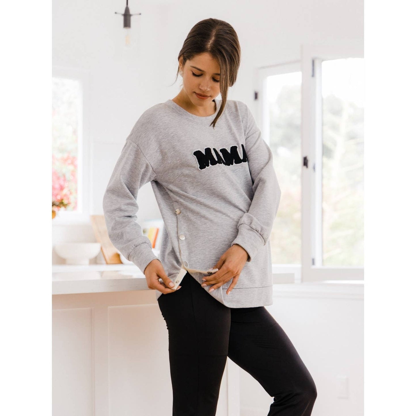 MAMA Crewneck Maternity Sweatshirt