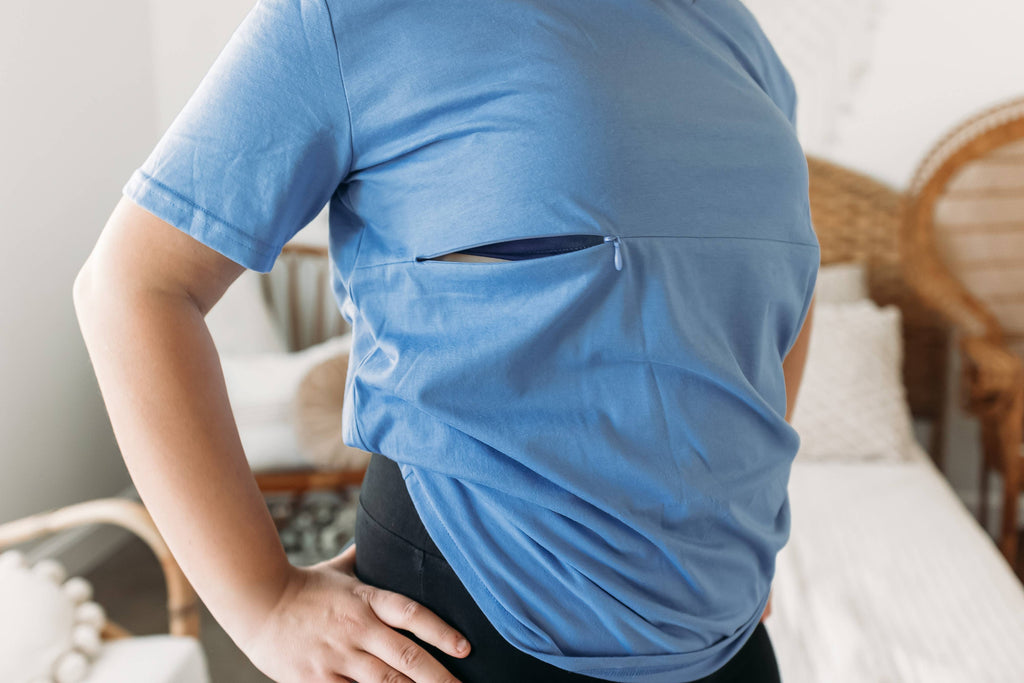Zipper Breastfeeding T-Shirts