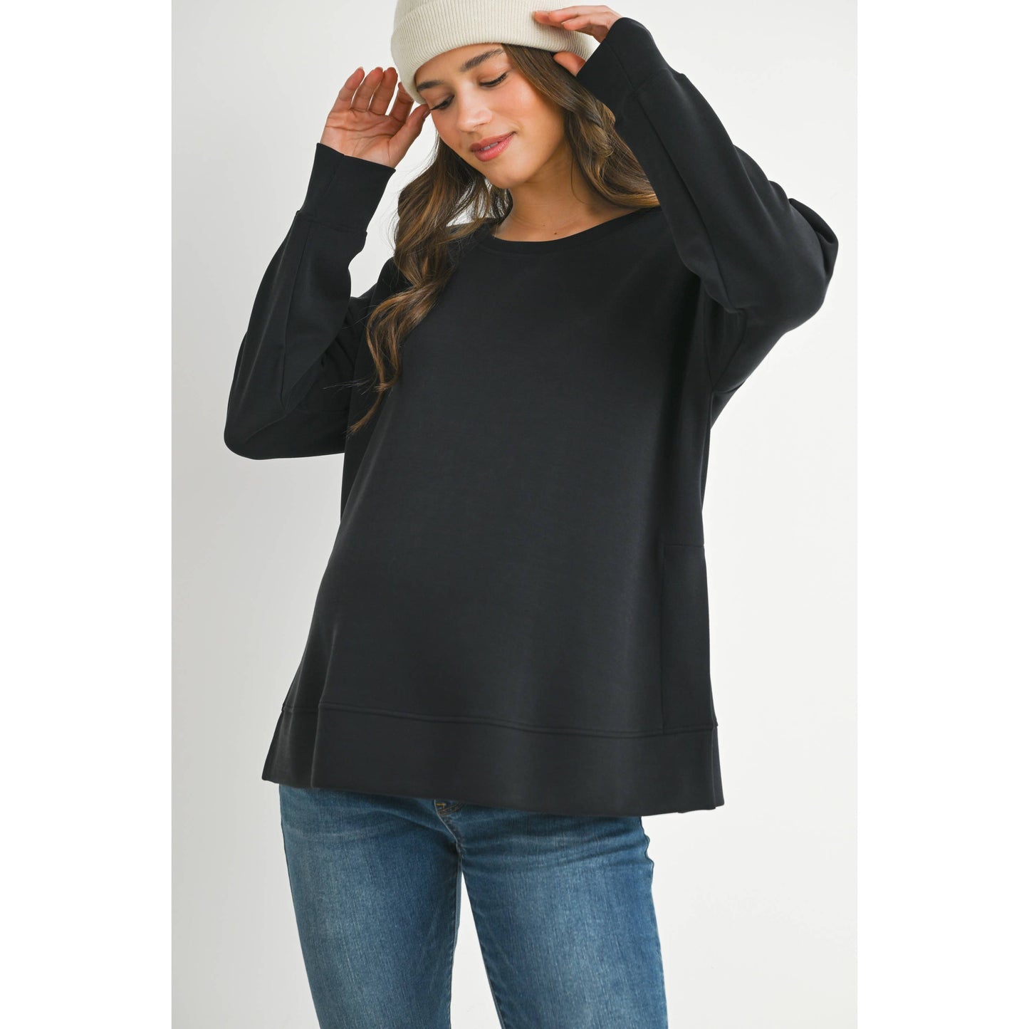 Super Soft Side Split Maternity Top