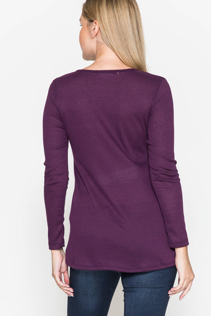 Maternity V-Neck Rib top