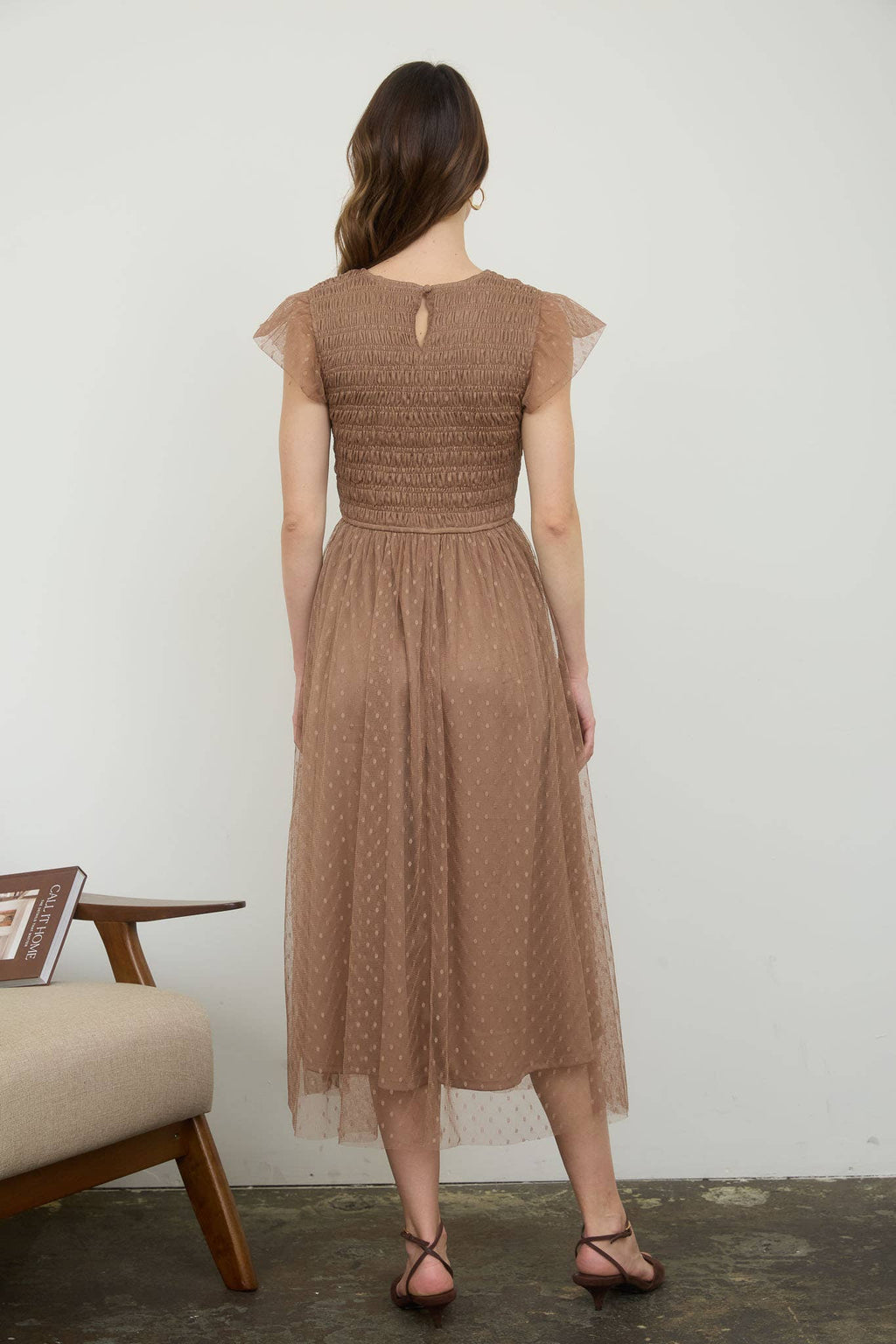 Aniston Smocked Midi Dress