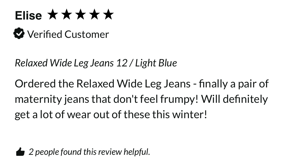 Moira Relaxed Wide Leg Maternity Jeans