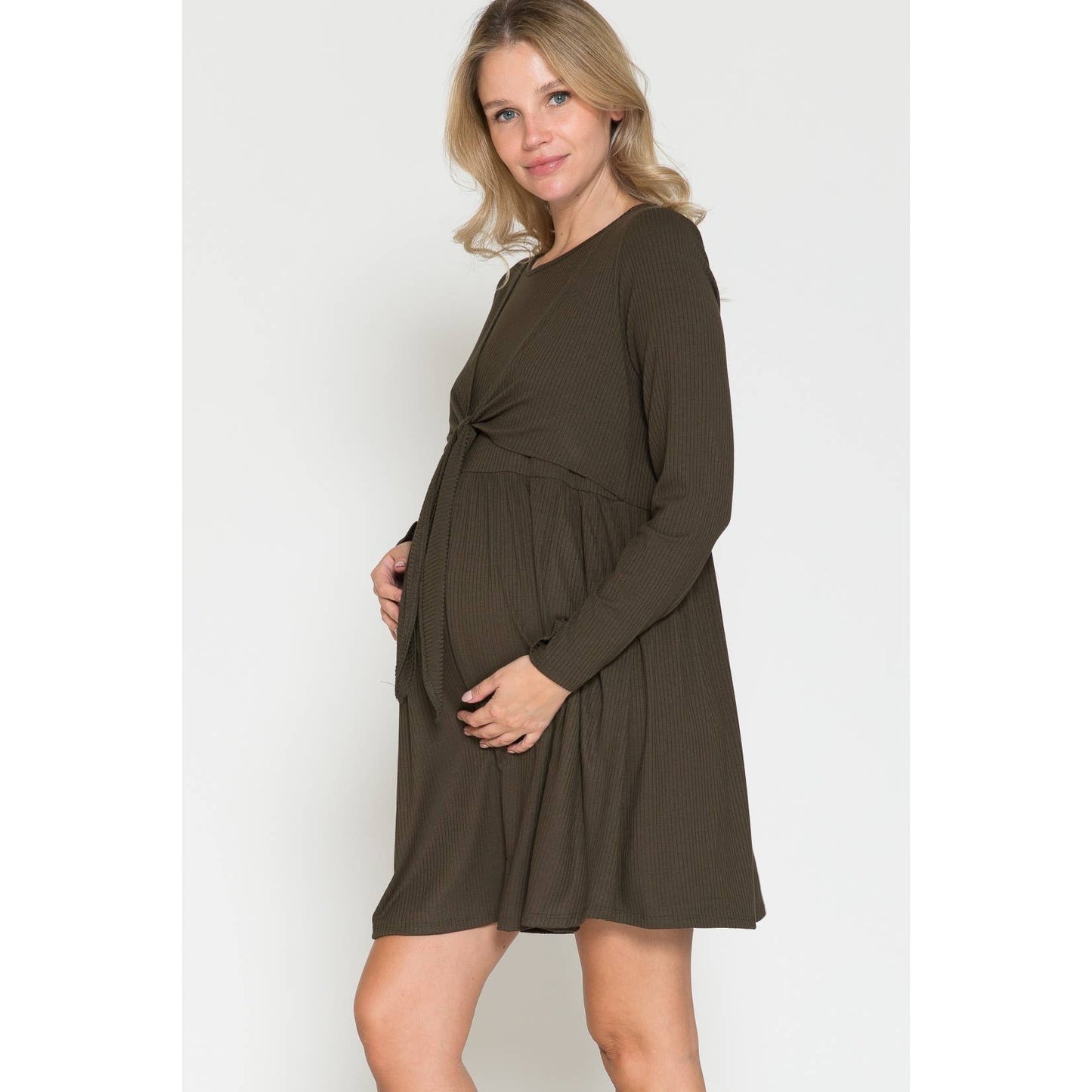 Maternity Wrap Waist Midi