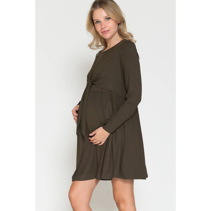 Maternity Wrap Waist Midi