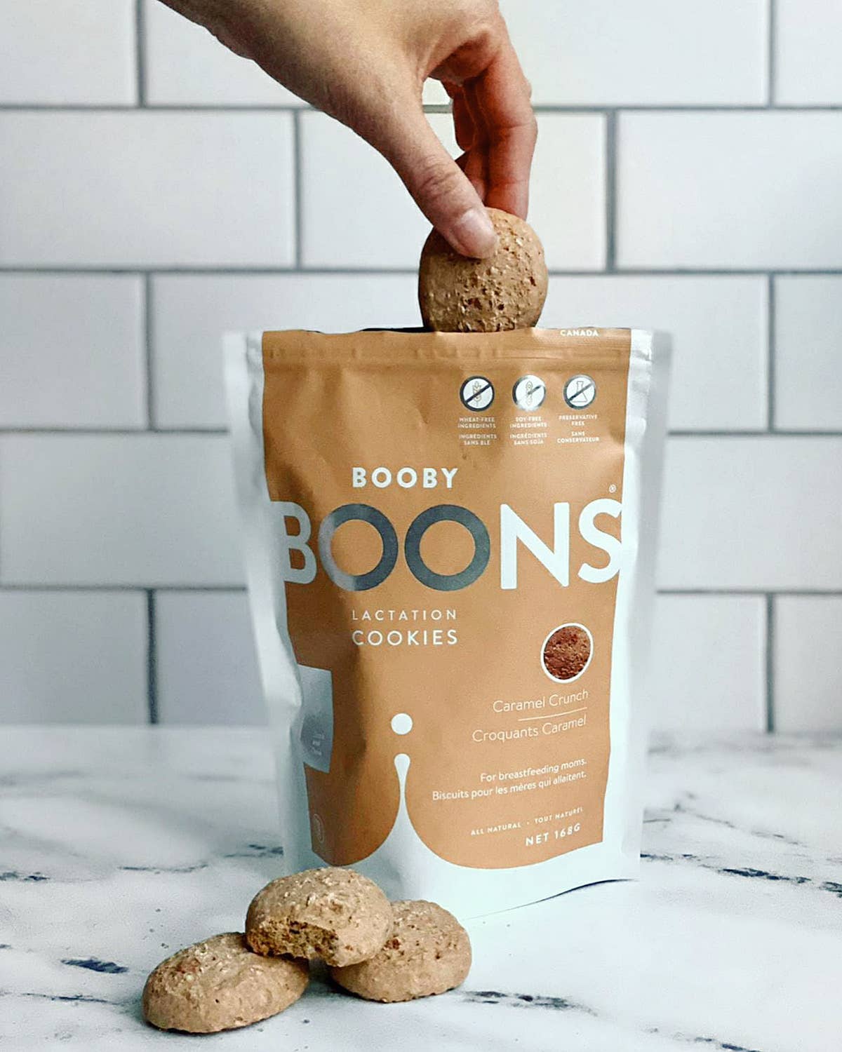 Booby Boons Lactation Cookies || Caramel Crunch