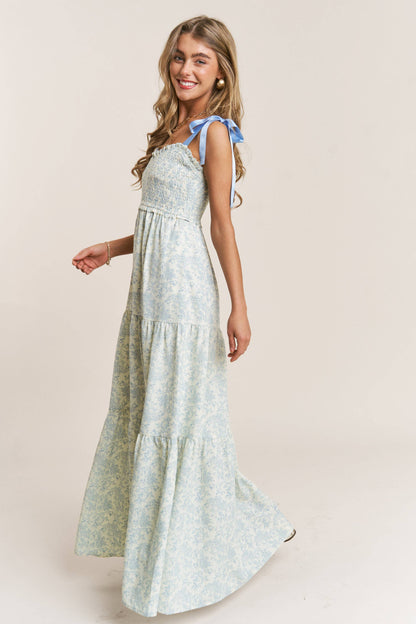 Luxe Floral Tiered Maxi Dress | Transitional